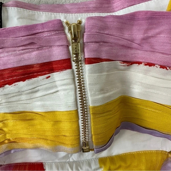 NWT AJE Aje Liza Ruched Baby Doll Dress in Aurora Stripe SZ AUS 14 US 10 - Picture 11 of 13